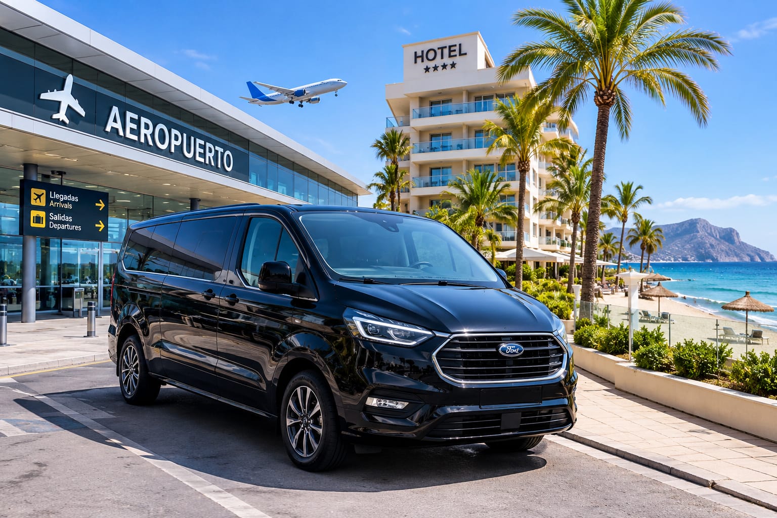 Ford Tourneo Custom para traslados VIP en Alicante y Valencia